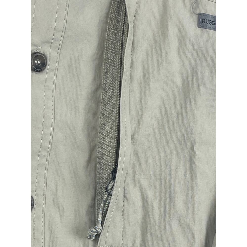 Rugged Elements Men's Khaki/Pale Green LS Utility Work Shirt Size XL 00827 - Picture 11 of 13
